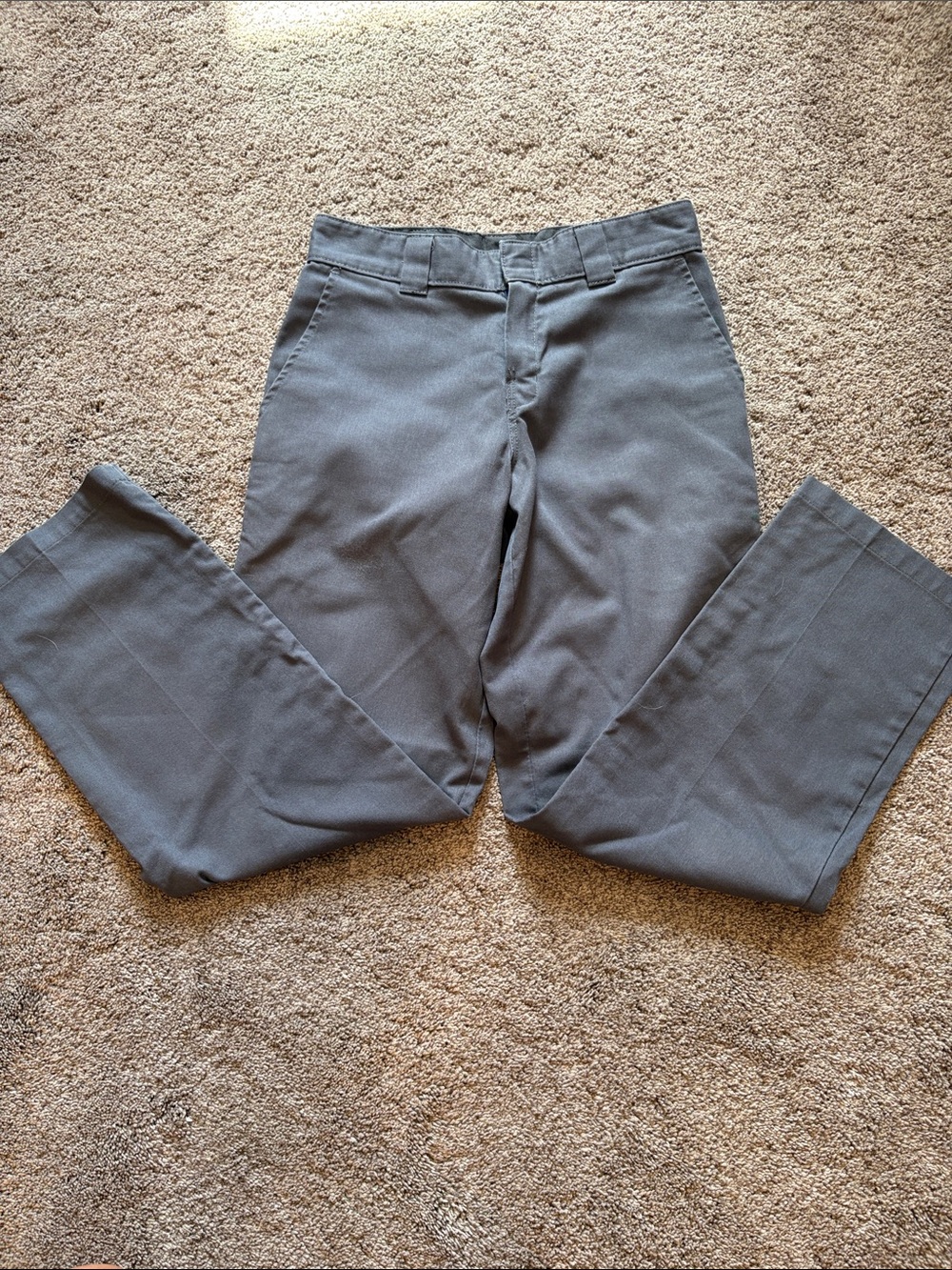 Dickies Men's Charcoal Work Dress Pants